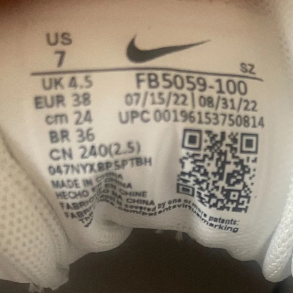 Nike Air Max 1 Safari Summit White phantom Women's Sneakers Size 7 (FB5059-100)
